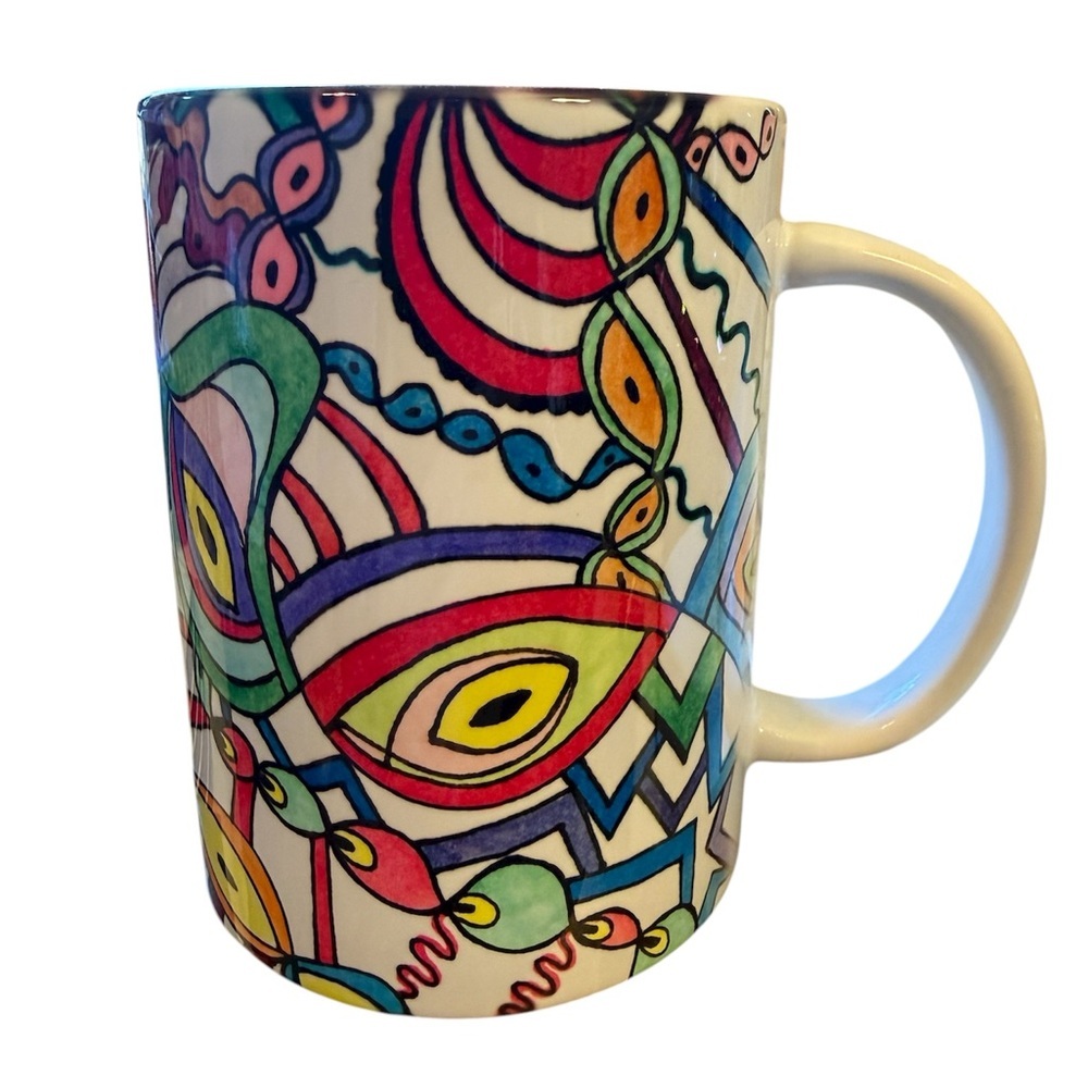 Cricut Hand drawn Colorful Abstract Mug